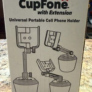 CupFone Universal Portable Cell Phone Holder - White